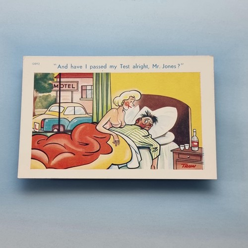 Saucy comic postcard c1965 - postcard,