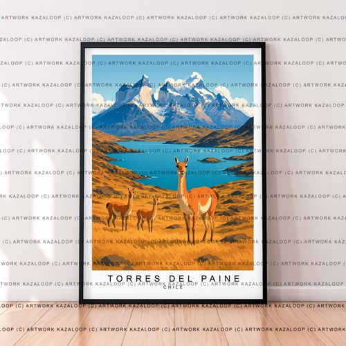 Chile torres del - paine, poster
