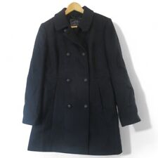 Jack Wills Coat Size UK 14 Navy Wool Blend Women's Tailored Buttoned Preloved 