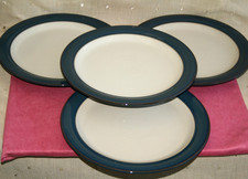 FOUR DENBY, BOSTON, IMPERIAL BLUE, DINNER PLATES APPROX 27CM ACROSS