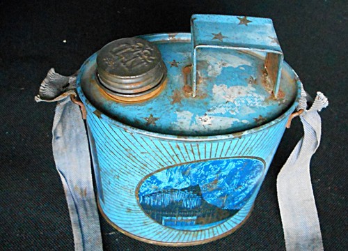 Vintage holy water tin plate - tin,