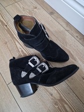 Topshop Ladies Black Suede