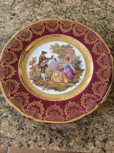 Limoges fragonard gold edged - limoges,