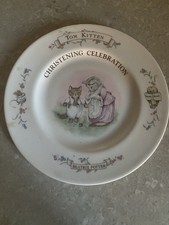 Vintage ROYAL ALBERT World of BEATRIX POTTER Plate TOM KITTEN Christening  