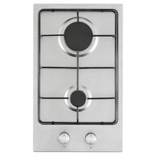 Cookology 30cm 2 Burner Gas Hob With Enamel Pan Supports - GH306SS