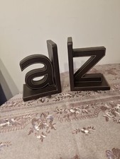 Pair of A-Z Leatherette Book Ends