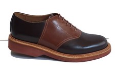 $460 NWOB GRENSON BELLAMY LEATHER TAN/BROWN OXFORDS (114007) MEN'S UK SZ 7.5 G