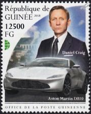 James Bond 007 Daniel Craig (Spectre) ASTON MARTIN DB10 Car Stamp (2018 Guinea)
