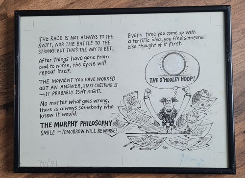 Framed cartoon illustration - framed,
