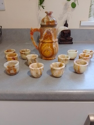 Handcrafted onyx tea - , set