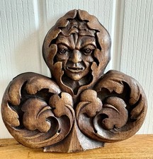Green Man Reproduction Hand Made Oakapple Design Medieval Gothic Church Carving