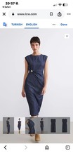 Zara Denim Wrap Midi Dress