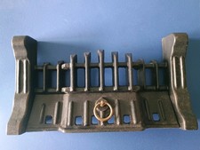 Real Fire Ashpan Cover And Front Frame Black Cast Metal