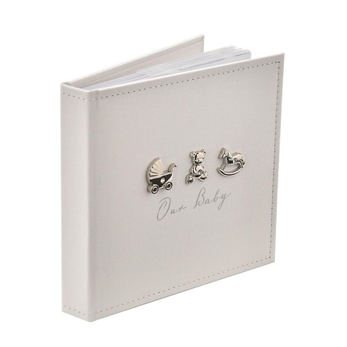 6x4 photo album white linen - album,