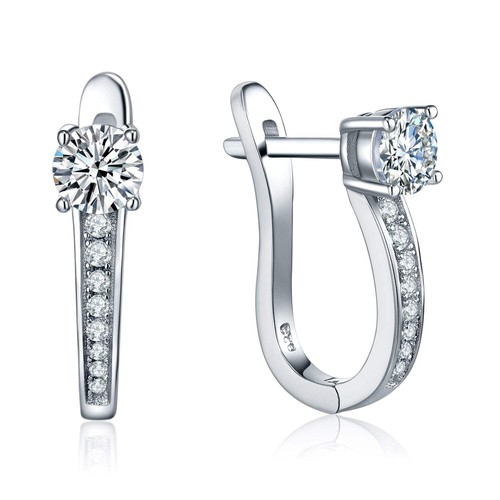 Moissanite hoop earrings for - moissanite,