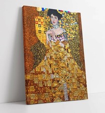 GUSTAV KLIMT, PORTRAIT OF ADELE -CANVAS WALL ART FLOAT EFFECT/FRAME/POSTER PRINT