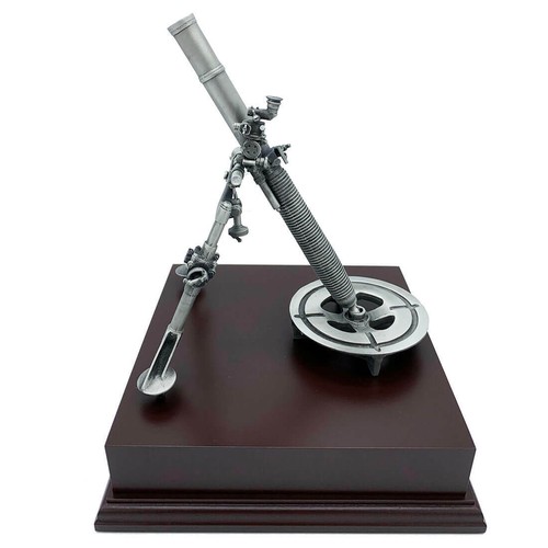 81mm mortar pewter statue - pewter,