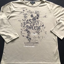 Ellie Louise Cotton T-Shirt Size 16 /18  Pastry  Sweets Studded  Taupe BNWOT