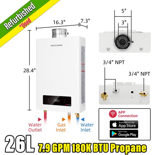180k btu gpm tankless - 180k, 7.9