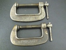 PAIR VINTAGE RECORD JUNIOR 2 INCH G CLAMPS