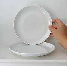 2 x Plain Side Plates, Jamie Oliver Plain White On White Range By Queens, VGC