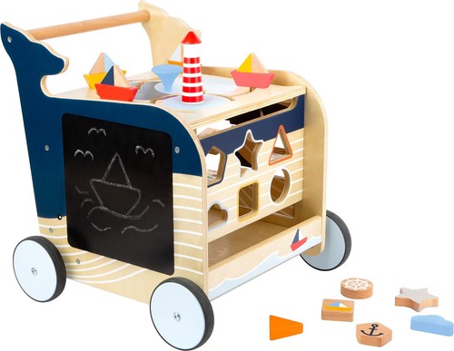 Wooden whale baby walker - wooden,