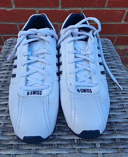 Swiss white navy leather - white/navy,