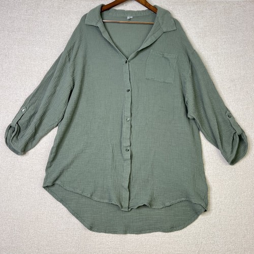 Tahiti 100 cotton tunic green - 100%,