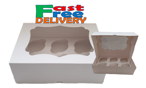 Quality white cupcake boxes - white,