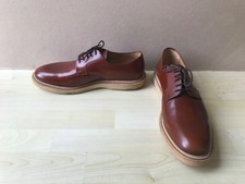 Russell & Bromley Mens Oporto Chestnut Tan Leather Hi Shine Derby Shoes, UK - 11