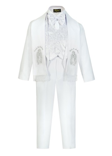 Boys slim white - white, tuxedo