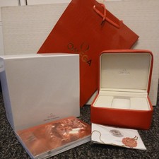 vintage omega watch box and papers