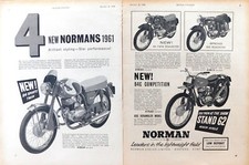 1960 Advert for NORMAN Motor Cycles Vintage Original Print Ad Ephemera