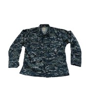 US Navy Camouflage Jacket Small X-short Blue Digital Camo Issued "Carter"
