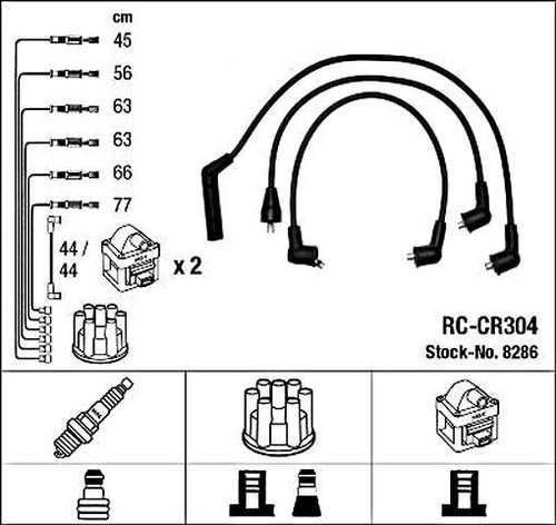 Black ignition cable kit - black,
