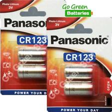 4 x Panasonic CR123A 3V Lithium Photo Battery 123 CR123 DL123 CR17345 Camera