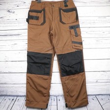 Scruffs Cordura Cargo Trousers Mens W34 L32 Double Knee Holster Pockets Brown