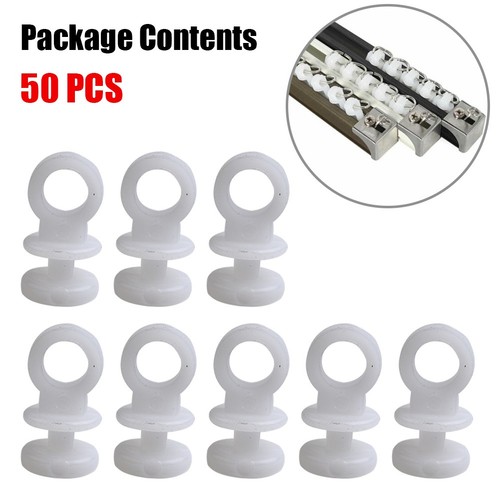 50x plastic curtain track - plastic, hook