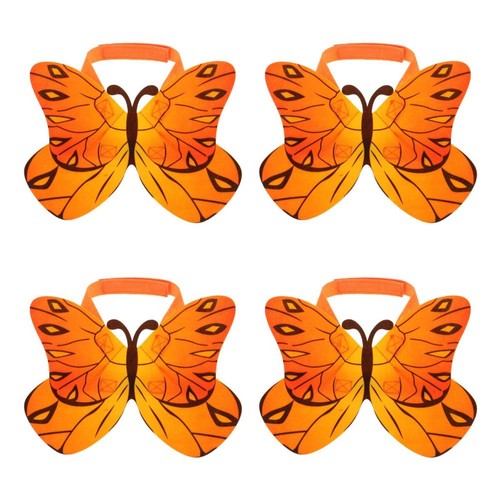Orange felt butterfly wings - felt,