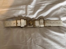 Royal Marines Buff Leather Belt Victorian Crown