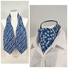 Blue floral ascot - cravat, with