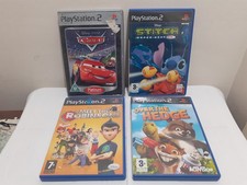 Sony PlayStation 2 X4 Game Bundle Cars Meet the Robinsons Over The Hedge Stitch