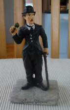 CHARLIE CHAPLIN FIGURE  Handpainted.  circa 1990 Spanish ?  14cms.