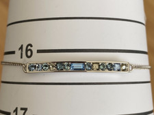 Adore Rhodium Plated Bar Bracelet with Crystal from Swarovski