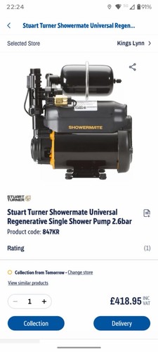 Stuart turner single shower - stuart,