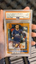 Lionel Messi PSG Topps Merlin Chrome 2021 Orange /25 PSA 9