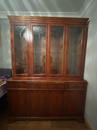 Solid walnut glass display - solid,