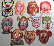 11x Vintage Halloween Masks