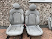 MERCEDES CLK CABRIOLET W209 FRONT SEATS GREY LEATHER