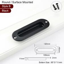 Recessed Door Handle Flush Pocket Hidden Door Knobs Cabinet Drawer Pull & Screws